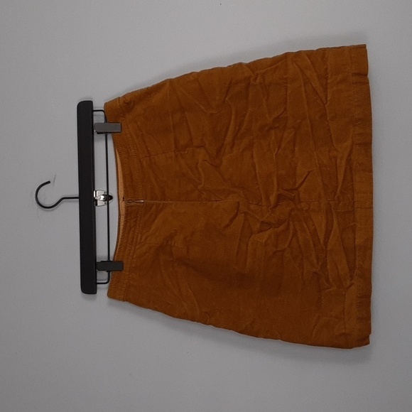 J. Crew Golden Brandy Corduroy A Line Button Front Tailored A Line Mini Skirt - Picture 7 of 11